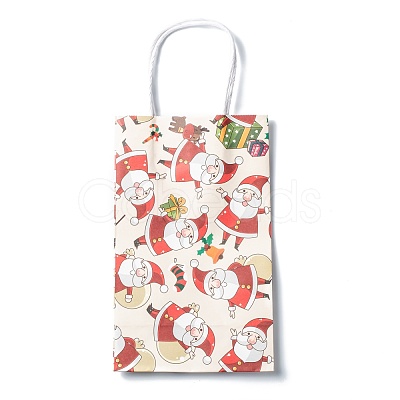 Christmas Theme Kraft Paper Gift Bags CARB-L009-A02-1