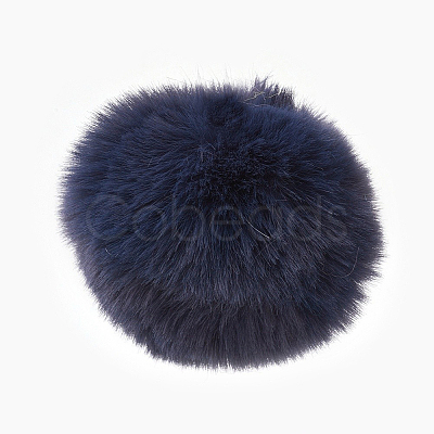 Handmade Faux Rabbit Fur Pom Pom Ball Covered Pendants WOVE-F020-A13-1