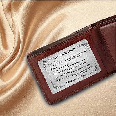 Rectangle 201 Stainless Steel Custom Blank Thermal Transfer Wallet Card DIY-WH0252-022-1