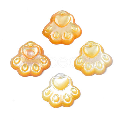 Natural Yellow Shell Charms SSHEL-S258-98B-1