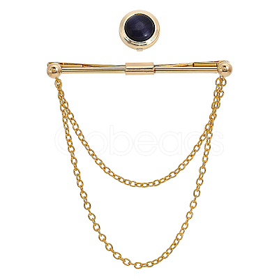 CHGCRAFT 1Pc Brass Hanging Chains Collar Pins Tie Clips DIY-CA0005-89G-1