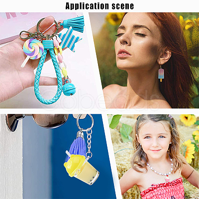 SUNNYCLUE DIY Imitation Food Key Chain Making Kit DIY-SC0018-32-1