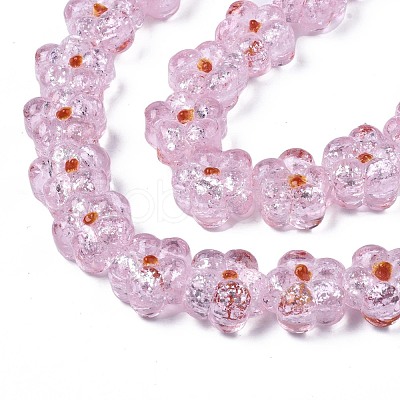 Transparent Handmade Bumpy Lampwork Beads Strands LAMP-S194-022F-1