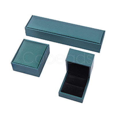 DICOSMETIC 3pcs 3 styles PU Leather Jewelry Storage Boxes Set CON-DC0001-07-1