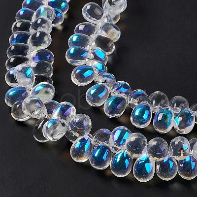 Electroplate Glass Beads Strands X-EGLA-L031-AB01-1