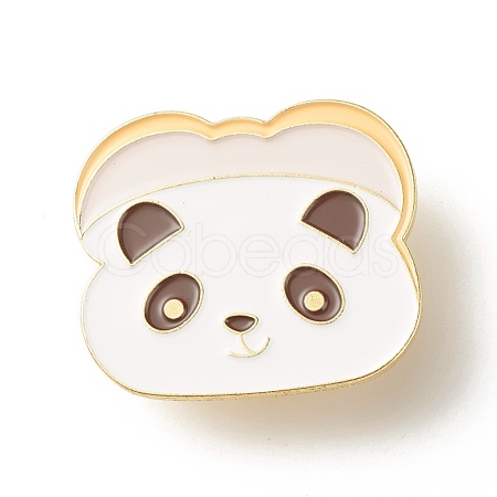 Toast with Panda Enamel Pin JEWB-C012-04C-1