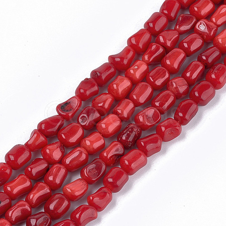 Synthetic Coral Beads Strands X-CORA-T009-14-1