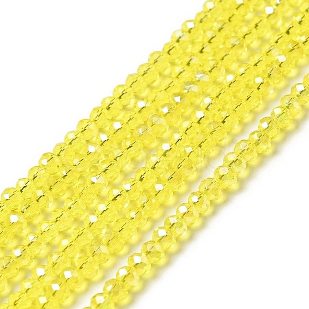 Electroplate Glass Beads Strands X-EGLA-R048-2mm-22-1