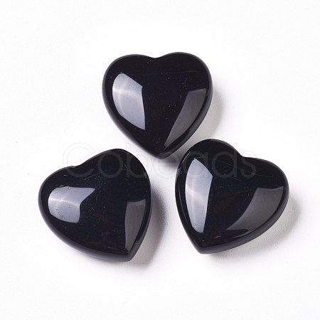 Natural Obsidian Heart Love Stone G-L533-05-1