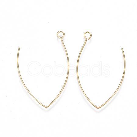 Brass Earring Hooks KK-T038-422G-1