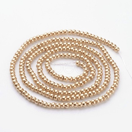 Glass Pearl Beads Strands X-HY-3D-B48-1