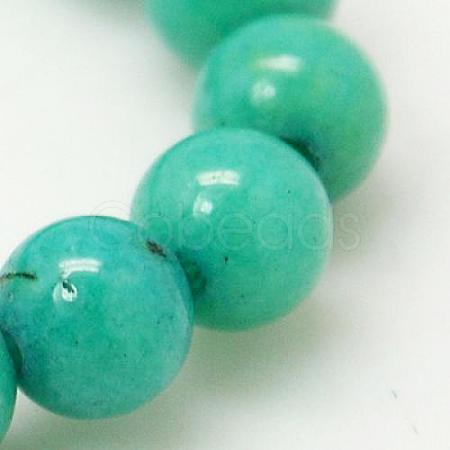 Natural Mashan Jade Round Beads Strands X-G-D263-10mm-XS15-1