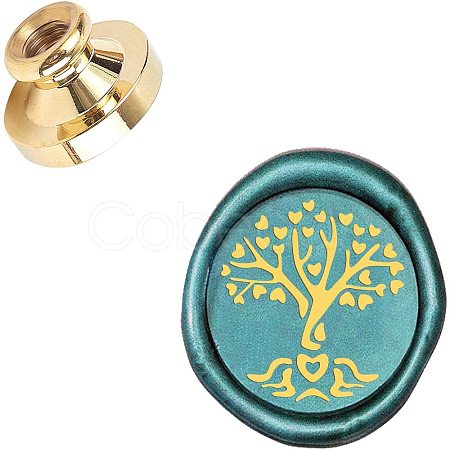 Wax Seal Brass Stamp Head AJEW-WH0130-788-1