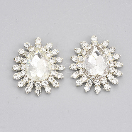 Alloy Rhinestone Cabochons PALLOY-T066-21P-1