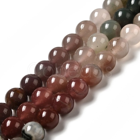 Natural Agate Round Beads Strands G-E583-02B-1