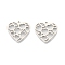 Non-Tarnish 201 Stainless Steel Pendants, Hollow, Heart, Stainless Steel Color, 23.5x25x1.5mm, Hole: 1.4mm