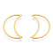 201 Stainless Steel Linking Rings, Moon, Golden, 21x14.5x1mm, Inner Diameter: 7x19.5mm