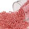 TOHO Round Seed Beads, Japanese Seed Beads, (779) Inside Color AB Crystal/Salmon Lined, 15/0, 1.5mm, Hole: 0.7mm, about 3000pcs/10g