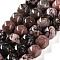 Natural Rhodonite Beads Strands, Faceted, Double Hearted & Star Cut Beads, 8.5~10.5x9~10.5mm, Hole: 0.8mm, about 40~42pcs/strand, 15.43~15.94 inch(39.2~40.5cm)