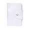 20 Slots Imitation Leather Rectangle DIY Nail Art Image Plate Storage Bags, Stamping Template Card Holder, with Snap Buttons, White, 150x100x15mm