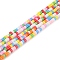 Handmade Czech Lampwork Beads Strands, Disc Beads, Colorful, 2.5x2mm, Hole: 1mm, about 224pcs/strand, 15.55 inch(39.5cm)