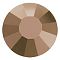 Preciosa&reg Crystal Hotfix Flatback Stones, Czech Crystal, Round(438 11 612 Chaton Rose VIVA 12 &reg), Brown Flare, SS16(3.8~4mm)