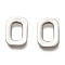 Non-Tarnish 201 Stainless Steel Linking Rings, Rectangle, Stainless Steel Color, 14x10x1.5mm, inner diameter: 9x5mm