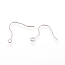 Tarnish Resistant 304 Stainless Steel Earring Hooks, with Horizontal Loop, Stainless Steel Color, 21x21mm, Hole: 2.5mm, 20 Gauge, Pin: 0.8mm