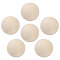 Unfinished Wooden Beads, No Hole Round Beads, Floral White, 60mm