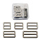 Zinc Alloy Buckles, for Strap Leathercraft Bag Belt, Rectangle, Mixed Color, 16pcs/box