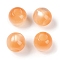 Resin European Beads, Large Hole Beads, Imitation Cat Eye, Round, Orange, 12x11.5mm, Hole: 4.8mm