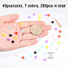 CHGCRAFT 280Pcs 7 Colors Silicone O-Ring Stoppers FIND-CA0006-93-2