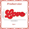 Word Love Towel Embroidery Cloth Iron on/Sew on Patches PATC-FG0001-56-2