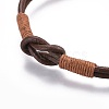 Cowhide Leather Cords Bracelets BJEW-JB04132-02-3