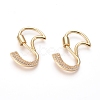 Brass Micro Pave Cubic Zirconia Screw Carabiner Lock Charms KK-I033-01G-S-1