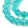 Baking Painted Glass Beads Strands DGLA-Q023-6mm-DB24-2