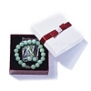 Natural Green Aventurine Round Beads Stretch Bracelets BJEW-JB04179-02-4