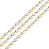 Ion Plating(IP) 304 Stainless Steel Dapped Chains AJEW-Q150-09G-07-1