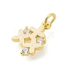 Rack Plating Brass Micro Pave Cubic Zirconia Charms KK-S396-46G-2