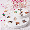 Cheriswelry 12Pcs 6 Styles Transparent Resin & Walnut Wood Pendants RESI-CW0001-14-13