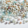 Nbeads Natural Frosted Flower Amazonite Round Beads G-NB0005-34B-1