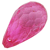 Hot Pink Color Transparent Acrylic Faceted Drop Pendants X-PL508Y-2-1