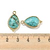 Dyed Natural Turquoise Faceted Pendants G-M431-15G-06-1-3