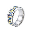 Bling Glitter 201 Stainless Steel Dragon Finger Ring for Women RJEW-N043-25P-1