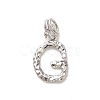 Rack Plating Brass Micro Pave Cubic Zirconia European Dangle Charms KK-L210-015P-G-1