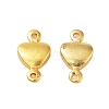 Rack Plating Brass Heart Links Connector Charms KK-S379-27G-1