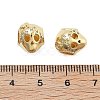 Brass Micro Pave Cubic Zirconia Europe Beads KK-Q006-48G-2