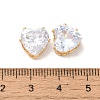 Brass Clear Cubic Zirconia Cabochons STAS-M294-30C-3