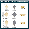 PandaHall Elite 300Pcs 3 Styles Rhombus Acrylic Mirror Sew on Rhinestone FIND-PH0020-08C-4