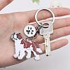 WEWAYSMILE Dog Keychain Car Keychain Pet Pendant Key-Ring Lovely Dog Key-ring Portable Metal Keychain Gift for Pet Lover Birthday Puppy Theme Party Supplies (St Bernard) JX801A-4